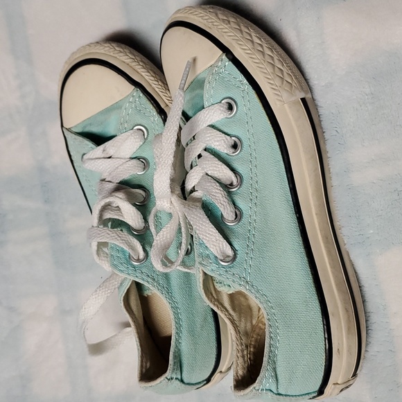 CONVERSE ALL STAR GIRLS BLUE SHOES SIZE 11 - Picture 5 of 12